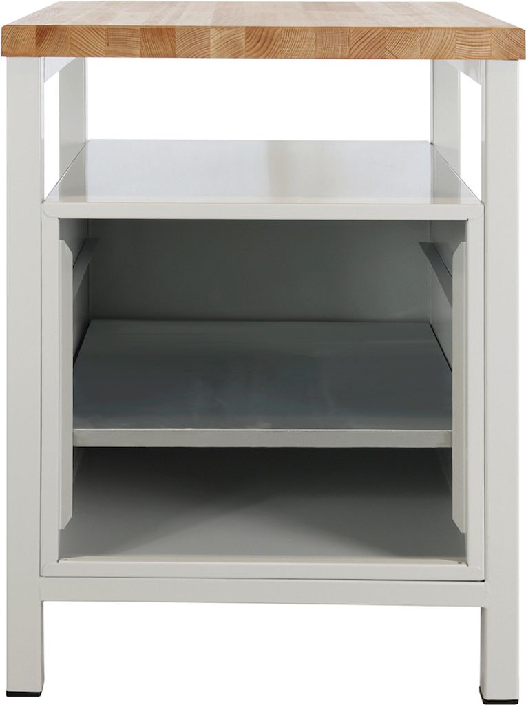 Werkbank Slim Rhino mit Ablagefläche + Regalfach | HxBxT 84x60x60cm | Traglast 300kg | Lichtgrau