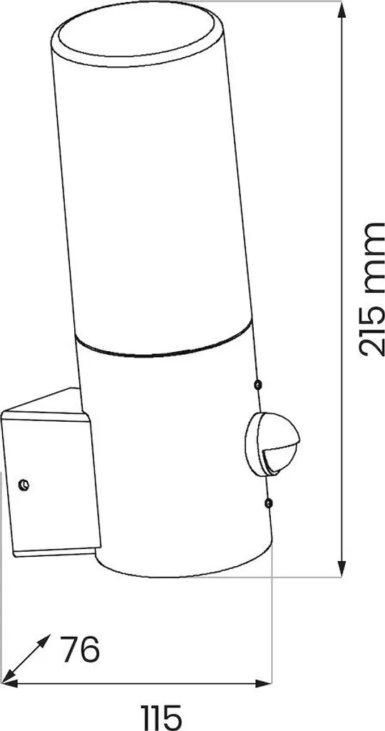 Applique extérieure Harlem IP44 détection PIR pour ampoule LED E27 - 3