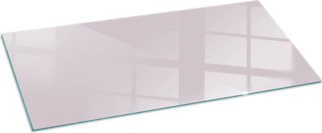 Funkenschutzplatte – Glasbodenplatte für Kaminofen – Kaminunterlage aus Glas – 125x50 cm – Feuerfeste Ofenbodenplatte – Hitzebeständige...