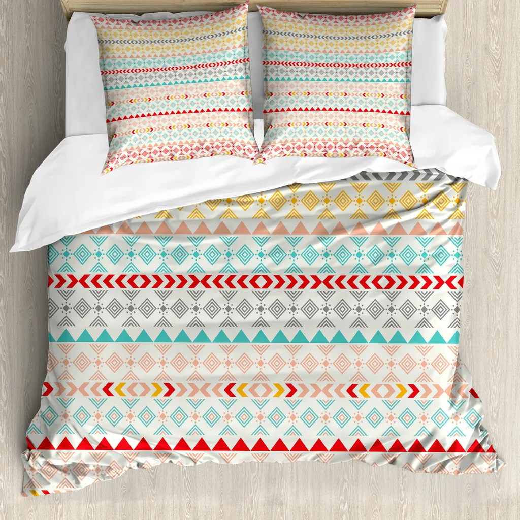 Copripiumino 155x220 ABAKUHAUS Antiacaro - Set Letto Multicolore
