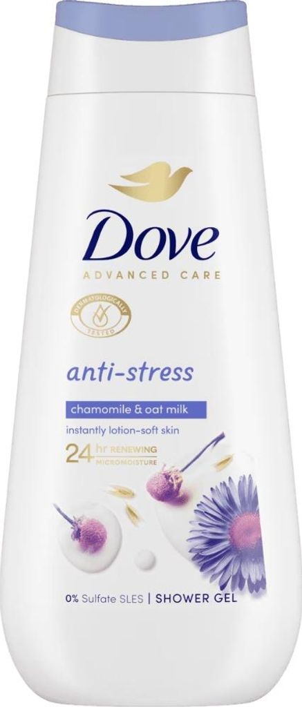 Dove Duschcreme - Anti-Stress - Kamille & Hafermilch - 225 ml - 1 Stück