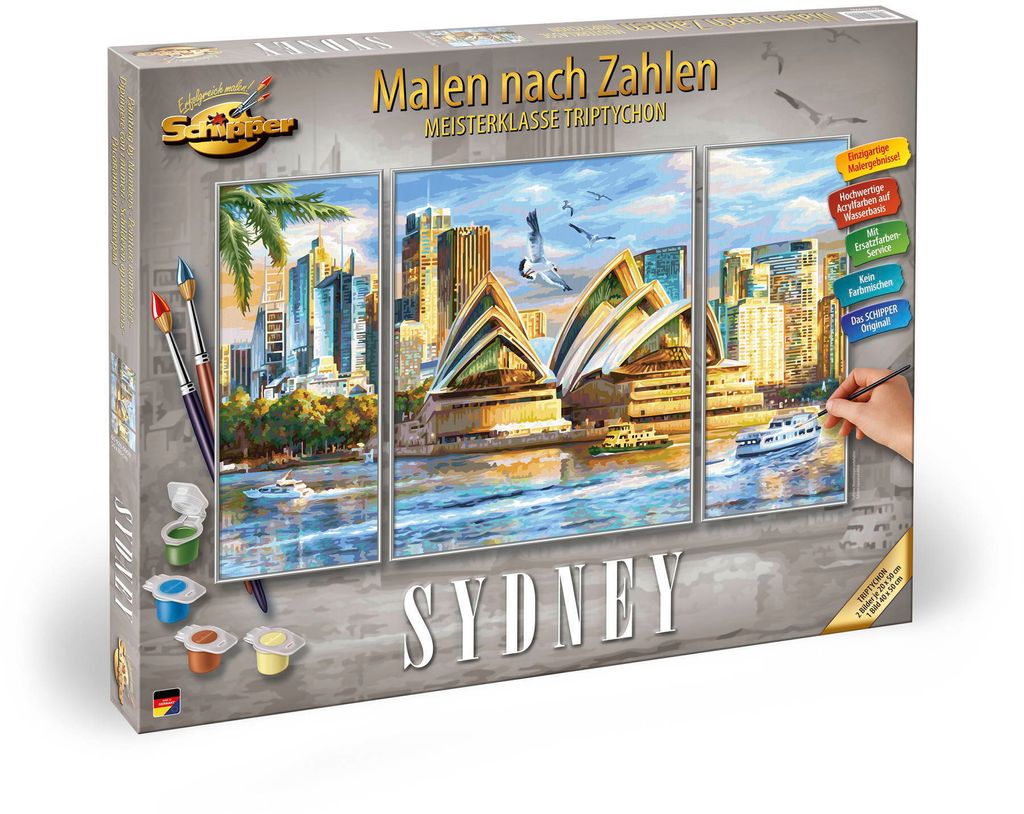 Schipper Malen nach Zahlen Master Class Triptychon 50x80cm Sydney 609260909