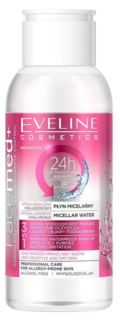 Eveline Cosmetics Facemed+ – reinigendes, feuchtigkeitsspendendes Mizellenwasser