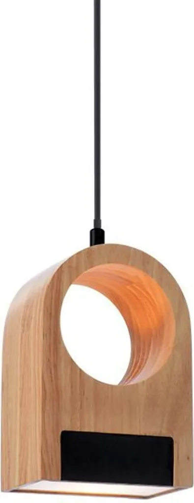 Suspension design LED en bois et acrylique pour éclairage intérieur moderne
