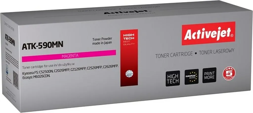 Toner Activejet ATK-590MN Magenta pour Kyocera TK-590M Supreme 5000p