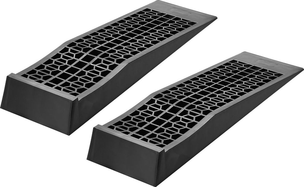 Auffahrrampen Auto - Servicerampen 2er Set - 65 mm Hubhöhe - 2268 kg Traglast pro Rampe - Für niedrige Fahrzeuge - Rutschfeste Oberfläche - Trag...