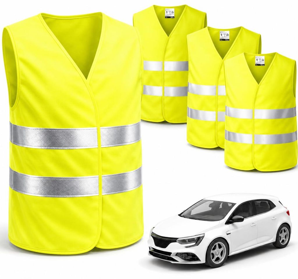 4x gilet di segnalazione auto 2025 & 2026: Gilet di Immagine del prodotto 