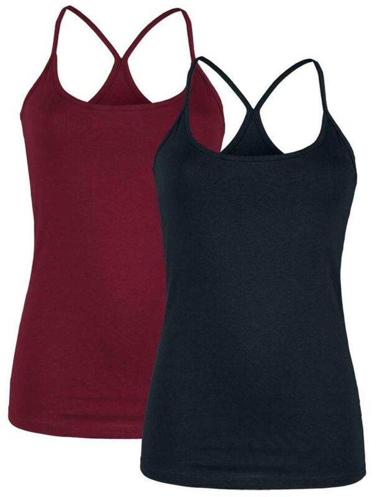 RED by EMP Damen schwarz-rote Tops im Doppelpack L Produktbild 