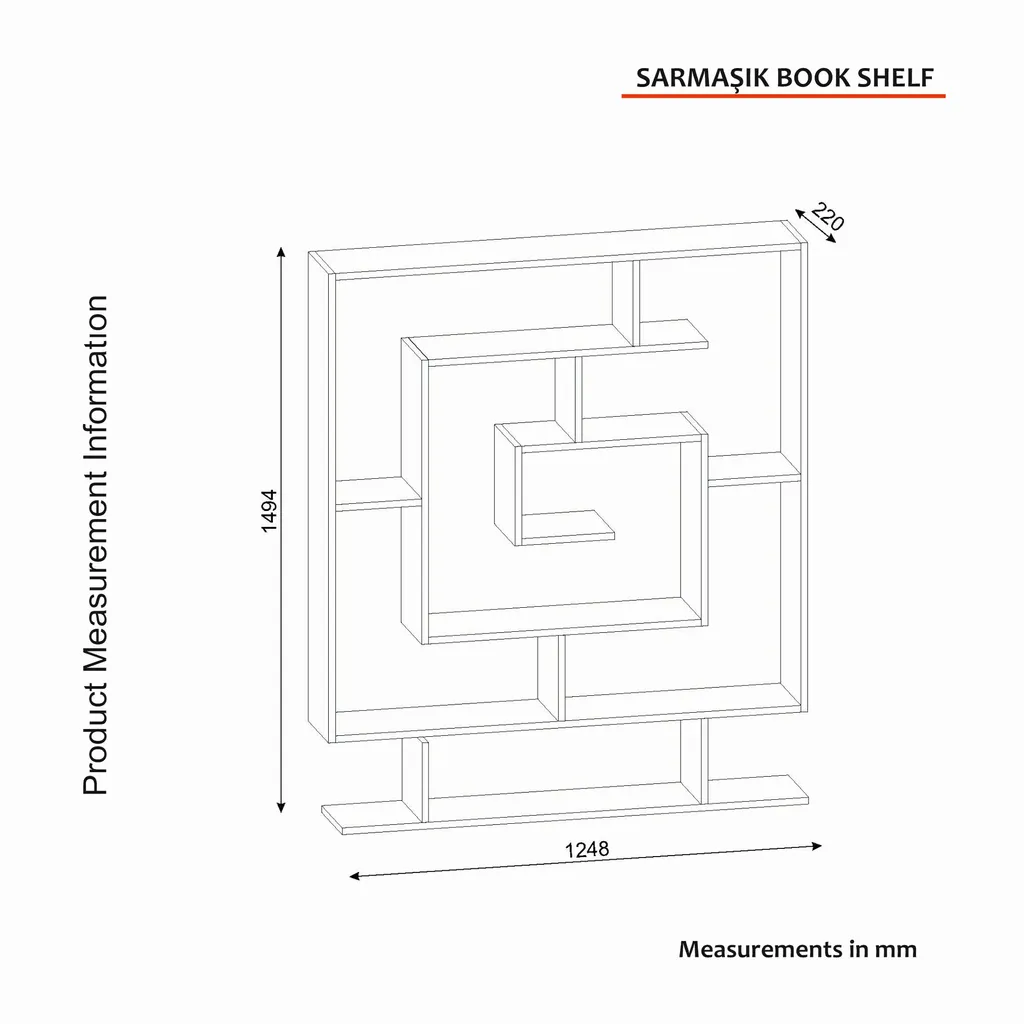 Bibliothèque Fine Wenge Sarmaşık : Solution de Rangement Gain de Place - 6
