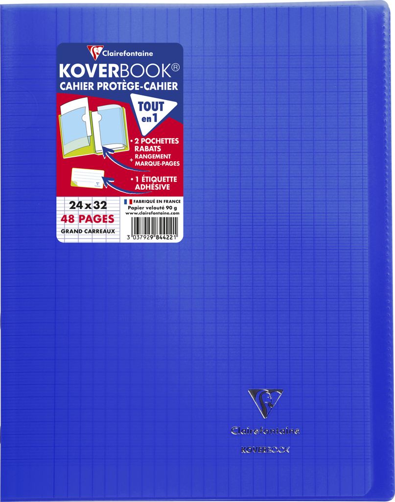 Clairefontaine 10x Koverbook, Heft 24x32cm, 24 Blatt 90g - Marineblau 984422C
