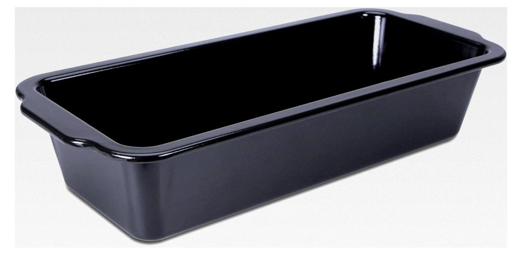 Brotbackform EMAILLE Black Edition, Metall, 26 x 11,5 cm, Schwarz, Backform für Sauerteig, Emailliert und Schnittfest, bis 300°C temperaturbestä...
