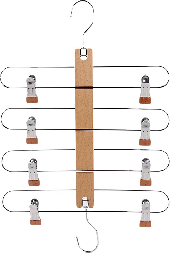 Rockbügel mit rutschfesten Clips, stark belastbar, 360-Grad-Drehgelenk, platzsparender Kleiderbügel, Schrank-Organizer