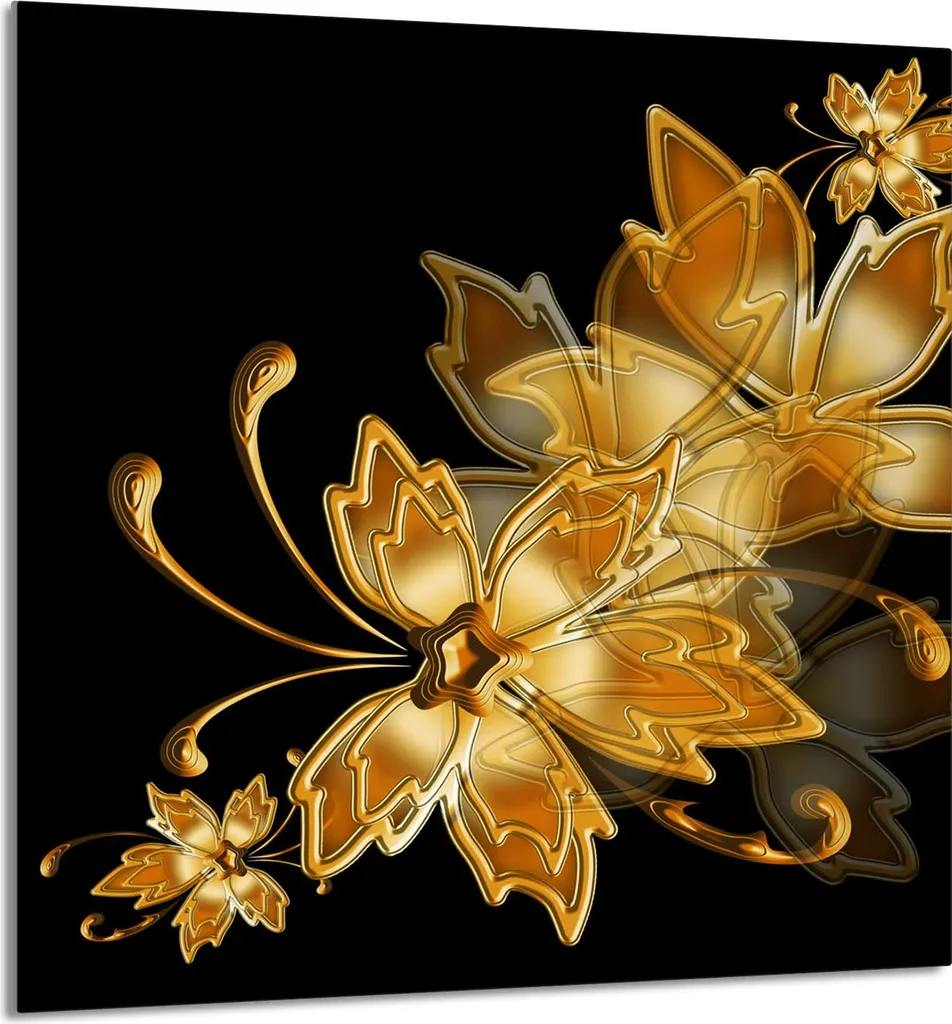 Paraschizzi Vetro Oro 60x65 - Pannello Retro Cucina Alta Resistenza