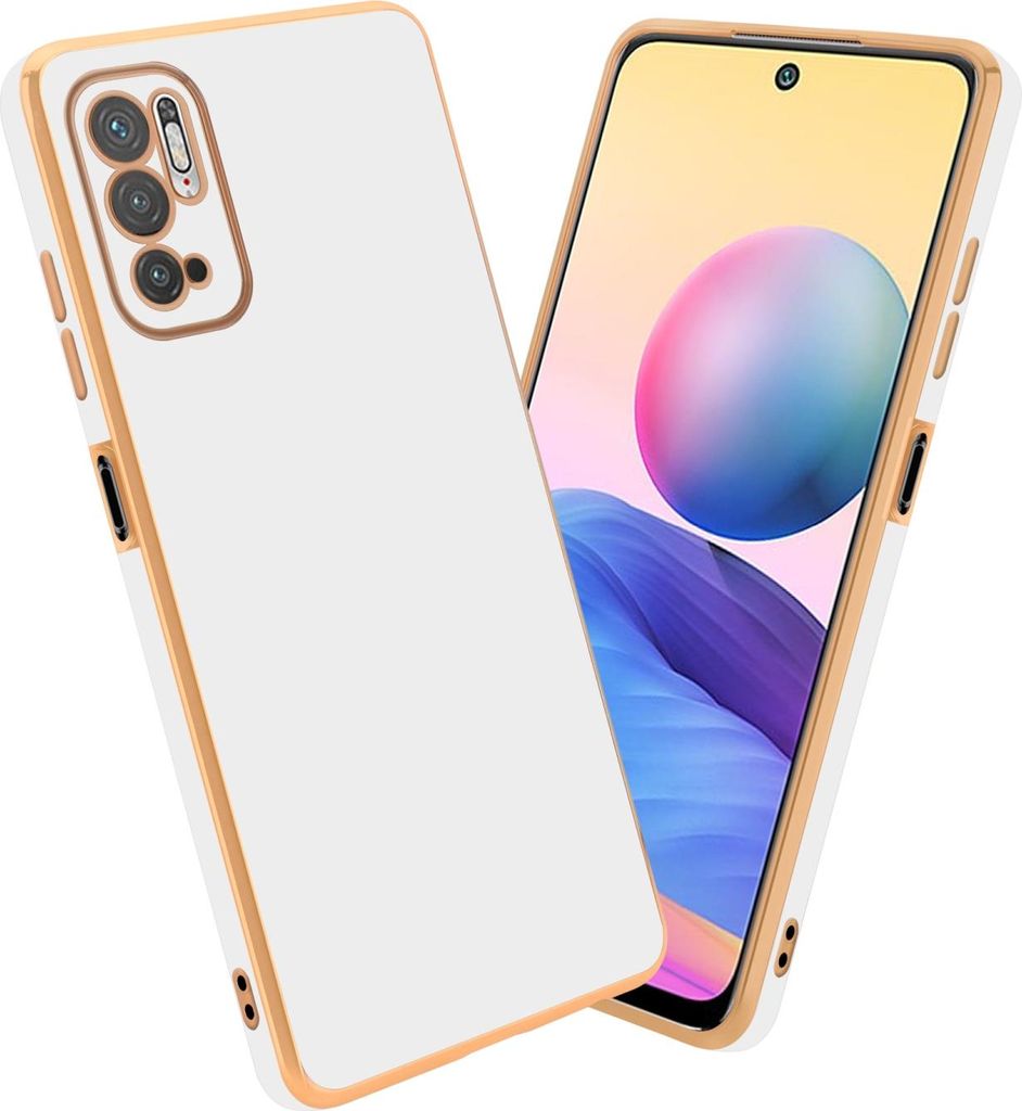 Cadorabo Schutzhülle für Xiaomi RedMi NOTE 10 5G / POCO M3 PRO 5G Hülle in Weiß Handyhülle TPU Silikon Kameraschutz Etui
