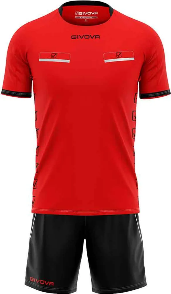 Équipement de Foot Givova Flag Set Rouge Noir Taille M Match et Entraînement