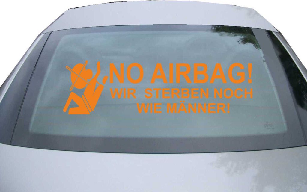 Indigos UG - Aufkleber Heckscheibe & Motorklappe DE2426 - orange - 600x171 mm - No Airbag - Auto Scheiben Fenster Heckklappe Tuning Racing JDM - Di...