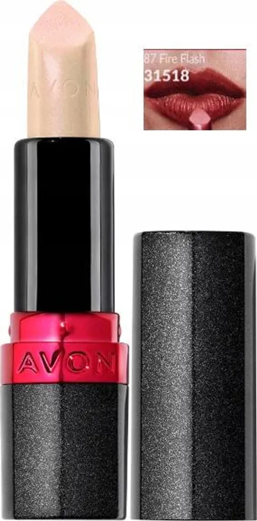AVON FIRE FLASH Rouge à Lèvres Brillant Texture Crémeuse Éclat Intense