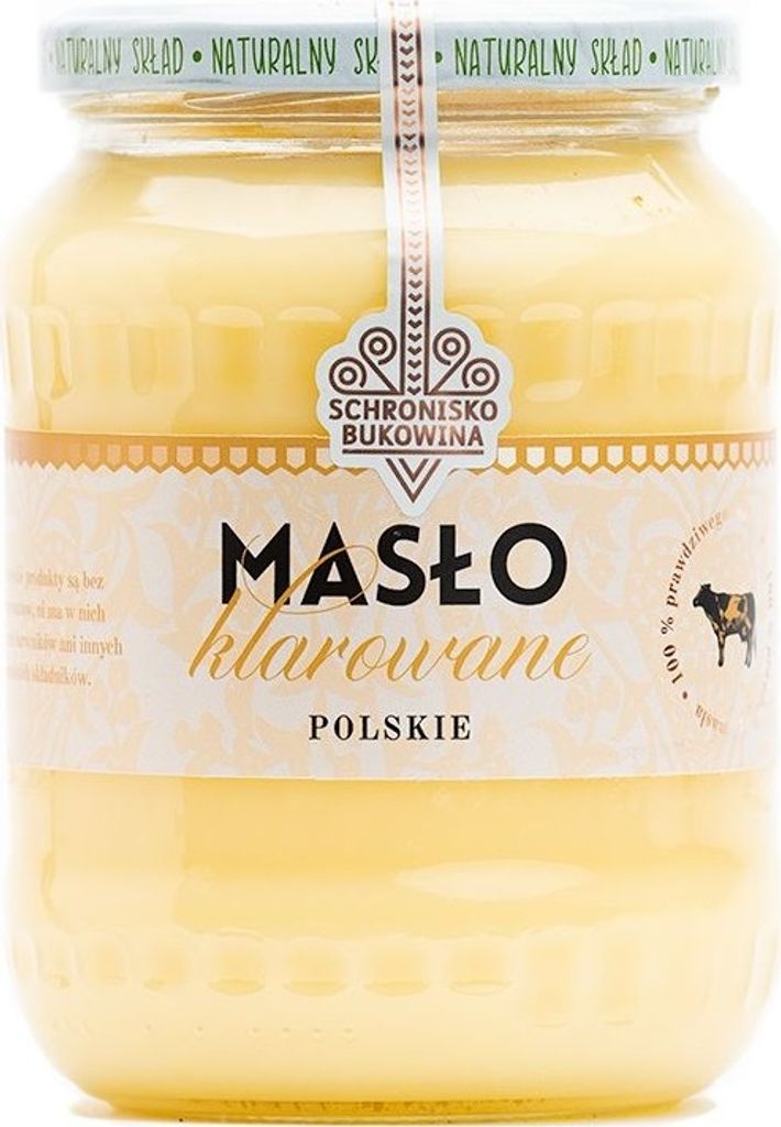 Masło klarowane bez barwników 700ml - Schronisko Bukowina Zdjęcie produktu 