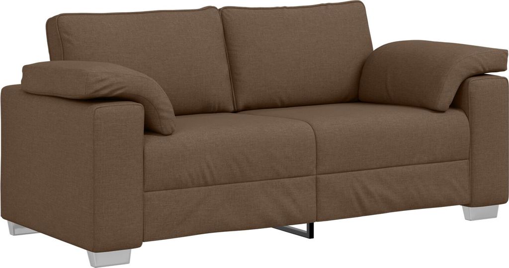 Loveseat Sofa Braun 140 cm Stoff, Schlafsofas DesignMöbel Neu