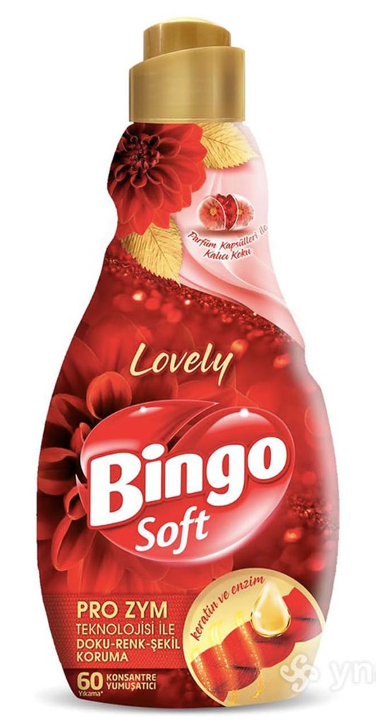 Bingo Soft Lovely – Konzentrierter Weichspüler mit langanhaltendem Duft, 1440 ml (60 Wäschen)