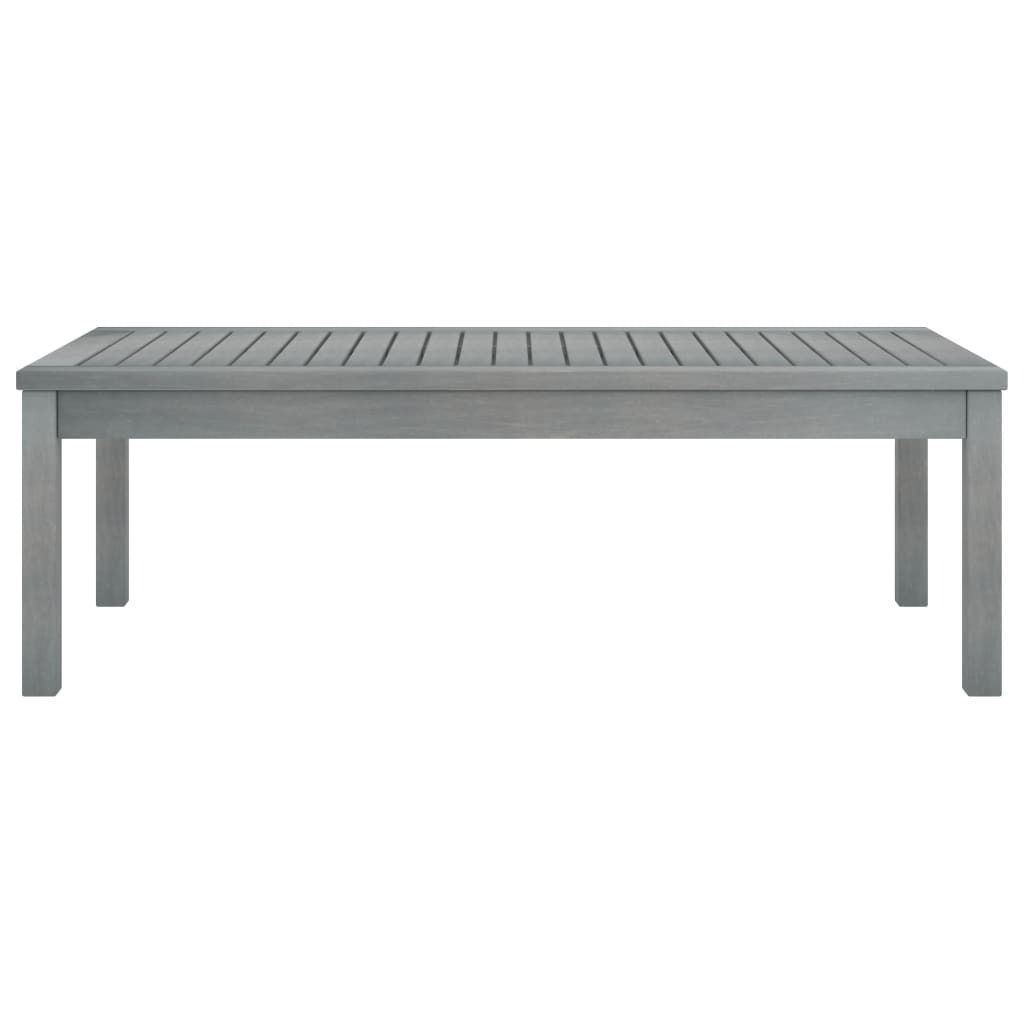 vidaXL Tavolino 100x50x33 cm grigio in legno massiccio di Immagine del prodotto 