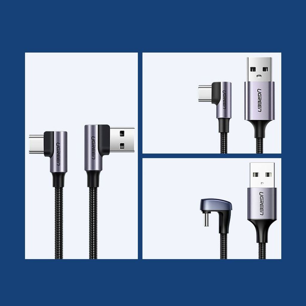Ugreen kątowy kabel przewód USB - USB Typ C Quick Charge Zdjęcie produktu 3