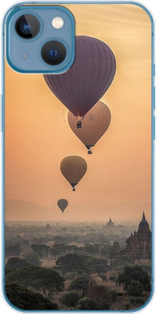 König Design Hülle kompatibel mit Apple iPhone 14 Plus Kunststoff Soft Handyhülle - Handy Case Heißluftballons