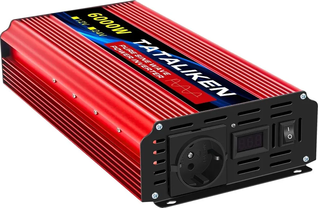 Convertisseur Onduleur 24V 220V 6000W Pur Sinus pour Camping-car et Site Isolé