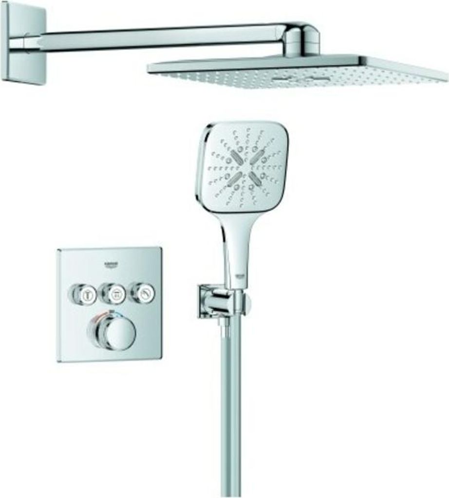 Grohe Unterputz-Duschsystem Grohtherm SC 103998 eckig 3 ASV für Duschrahmen Duo chrom