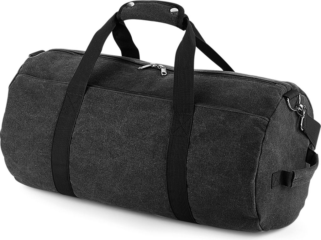 Bagbase - Reisetasche, Vintage, Canvas BC5531 (Einheitsgröße) (Schwarz)