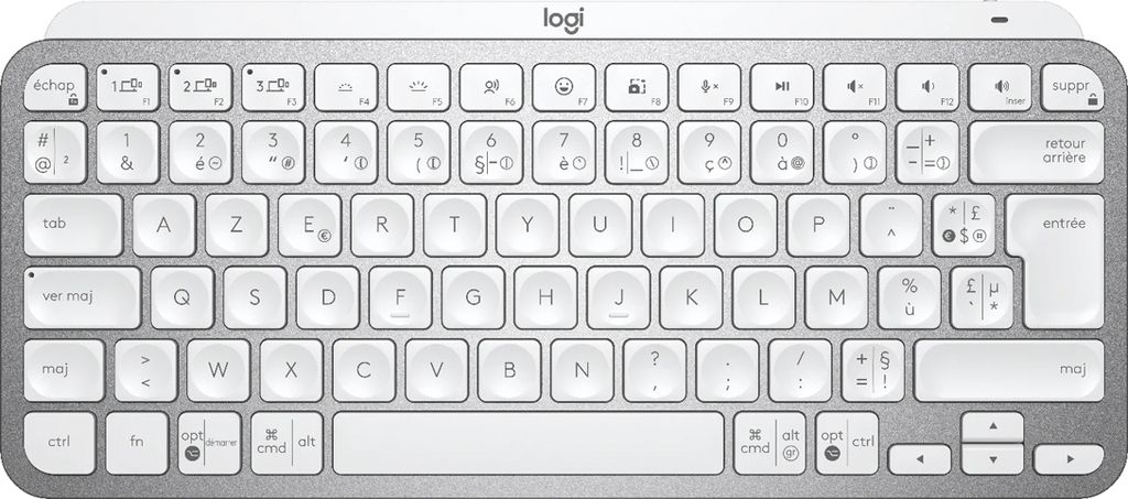 Logitech MX Keys Mini Bluetooth Tastatur für PC MAC Französisch AZERTY gray Bulk