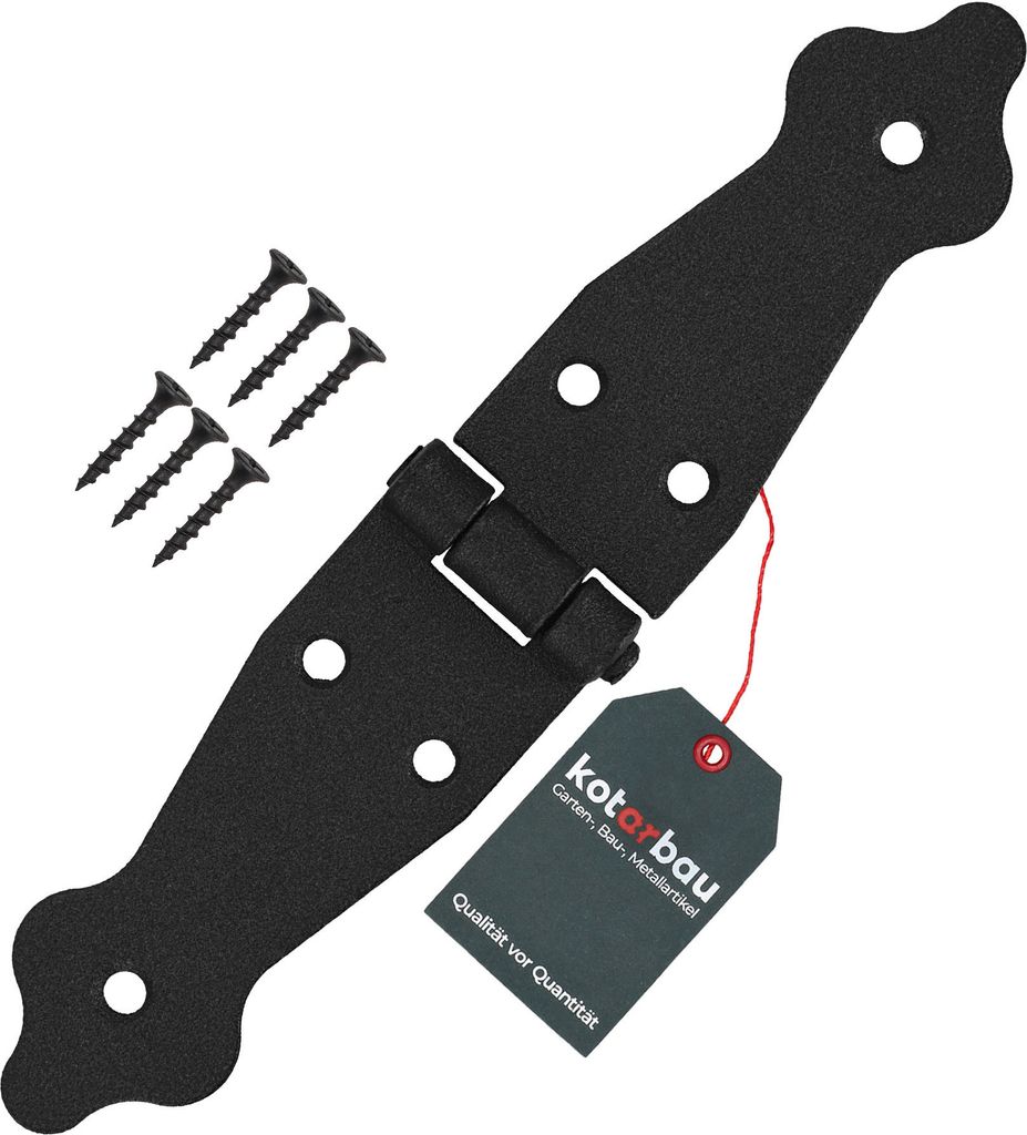 KOTARBAU Ladenband Türbänder 100 x 100 x 35 mm aus Pulverbeschichtetem Stahl Torscharnier Türband Schwarz Scharniere Klappbar Fensterscharnier...
