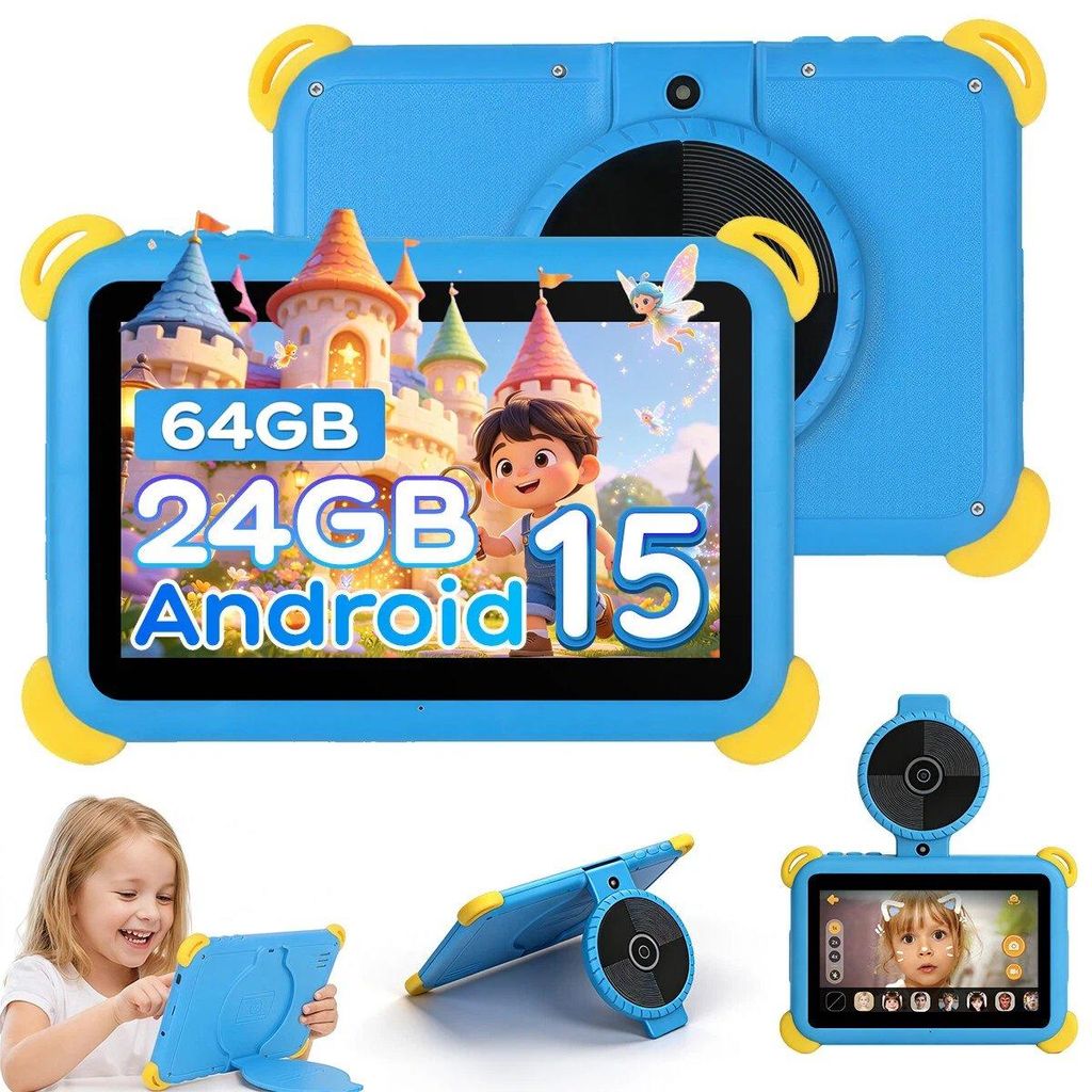 JENBIZZ Kinder Tablet 7 Zoll, Android 15, 24 GB + 64 GB (TF Produktbild 