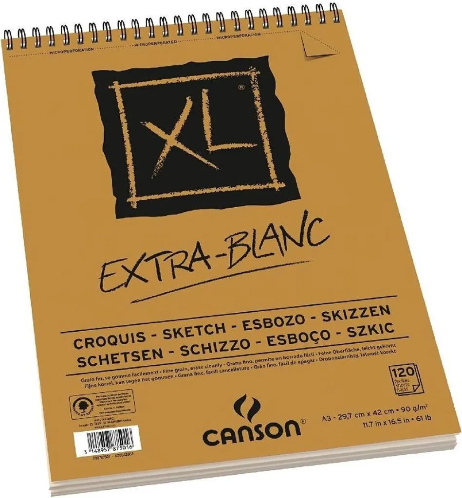 Canson XL Extra White A3 - L'emozione del Disegno su Carta Pura