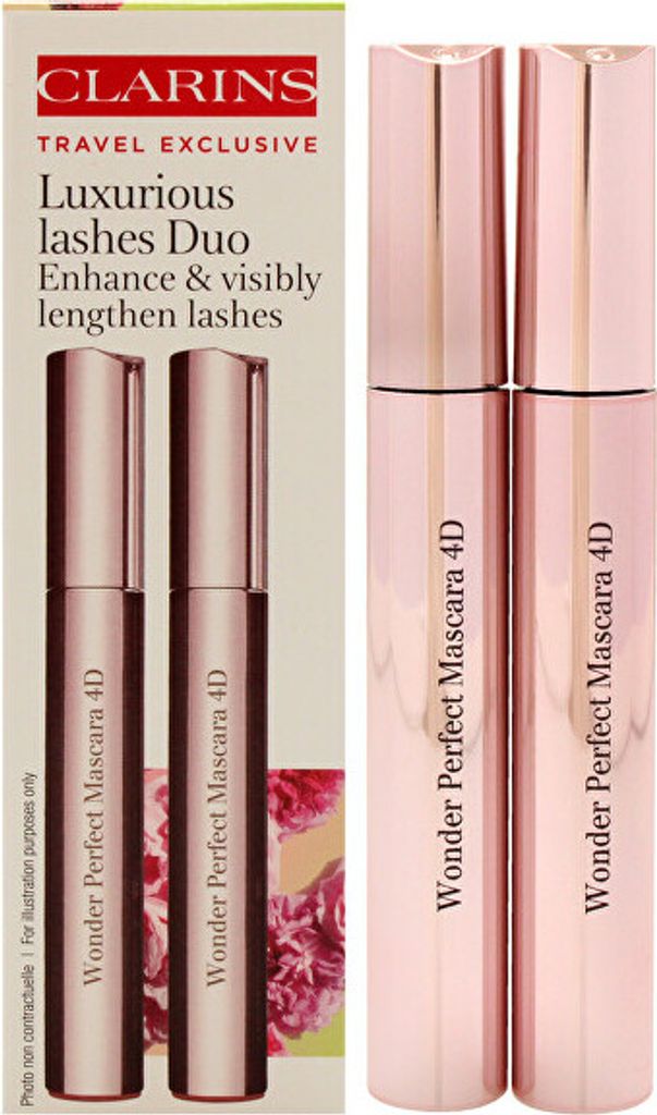 Zestaw Clarins Mascara Wonder Perfect 4D 2 x 8ml
