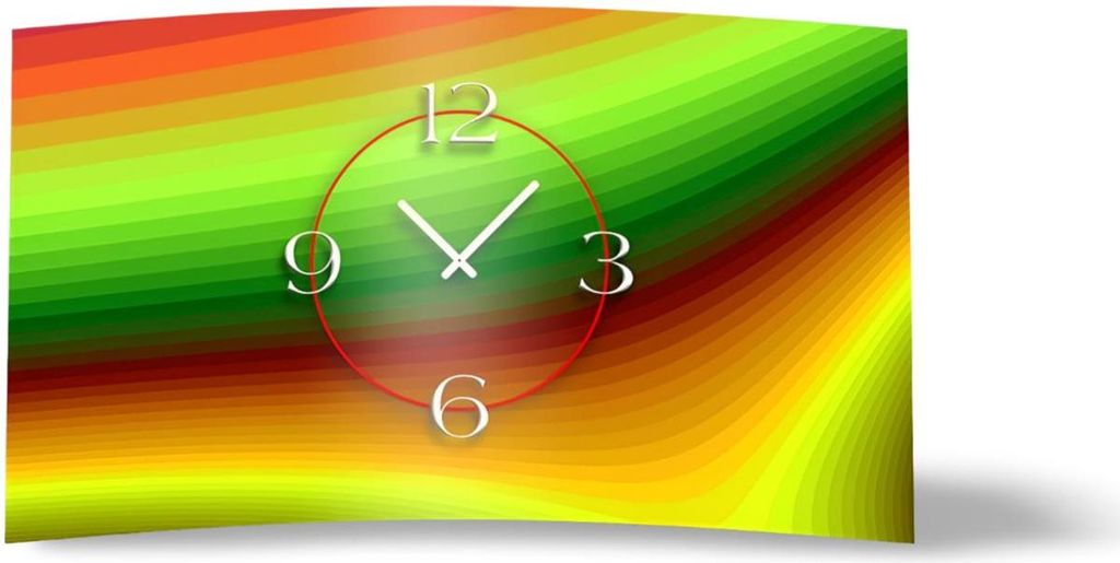Psychodelic Regenbogen Designer Wanduhr modernes Wanduhren Design leise kein ticken dixtime 3D-0197