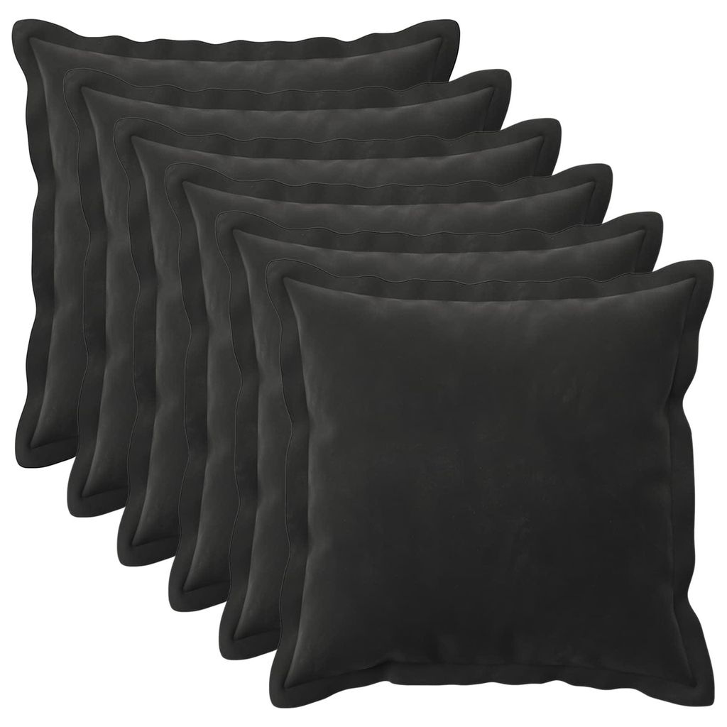 vidaXL, copridivano 6 pezzi, modello HOUTEN, colore nero, Immagine del prodotto 