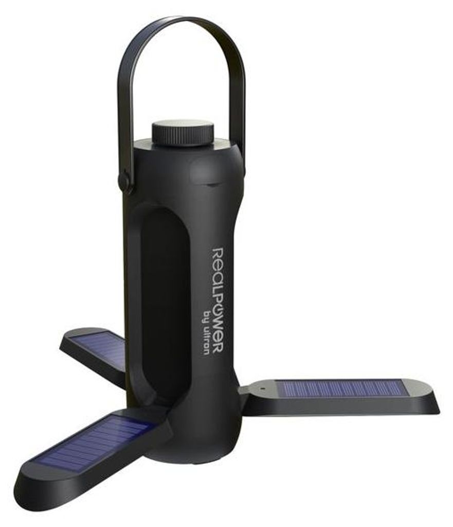 RealPower LED outdoor Light 190,solar,schwarz,6.000mAh