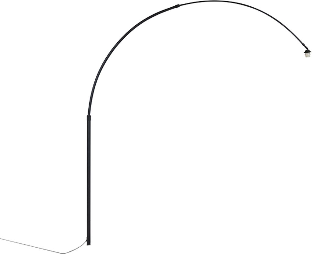 QAZQA - Schwarzer Bogen ohne Fuß für XXL-Bogenlampe - Stahl Länglich - LED geeignet E27
