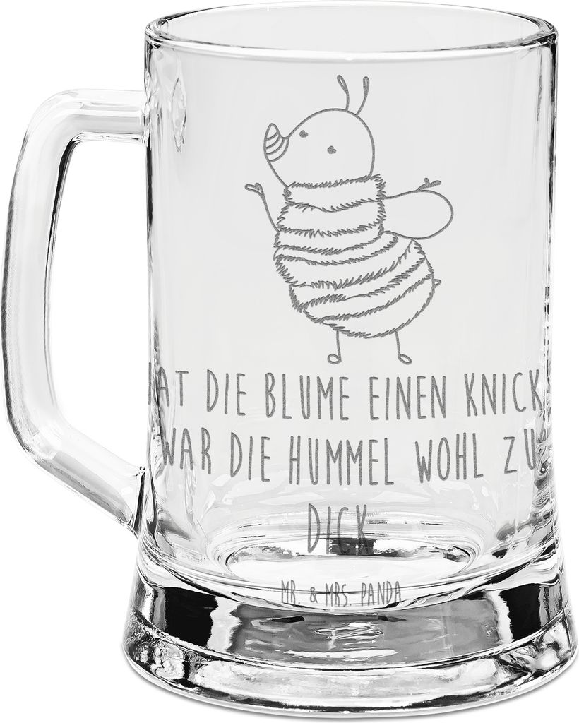 Mr. & Mrs. Panda Humpen Hummel flauschig - Transparent - Geschenk, Natur, Krug, Bierkrug Mit Gravur, Lustige Sprüche, Seidel, Blume, Glaskrug, Biene