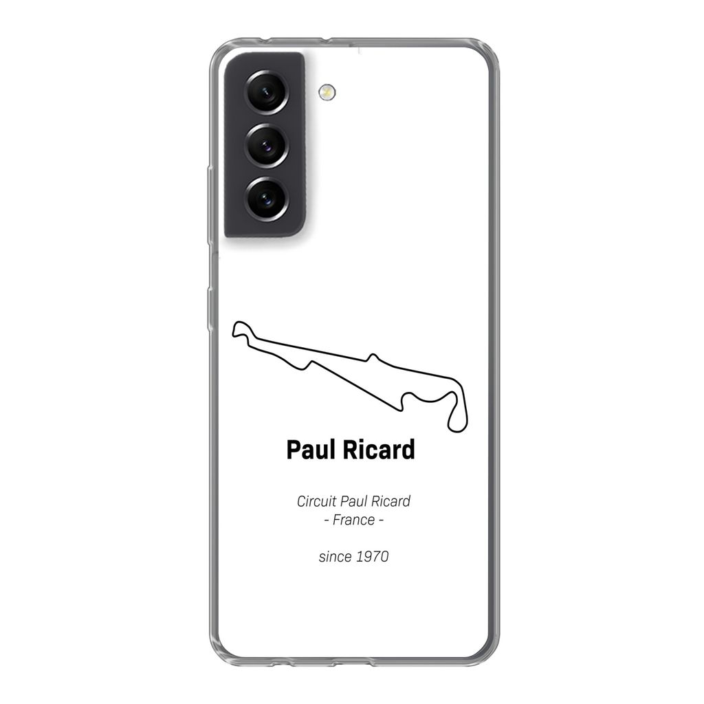 MuchoWow Handyhülle Schutzhülle Hülle für Samsung Galaxy S21 FE Formel 1 - Frankreich - Rennstrecke Silikon Softcase Handy Hülle - Mobiltele...