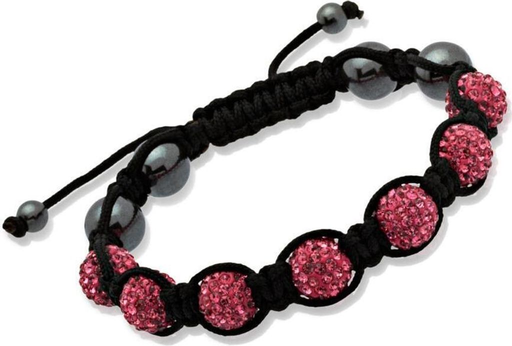 Glücksarmband pinke Kristalle & Hämatit TXB0013 Produktbild 