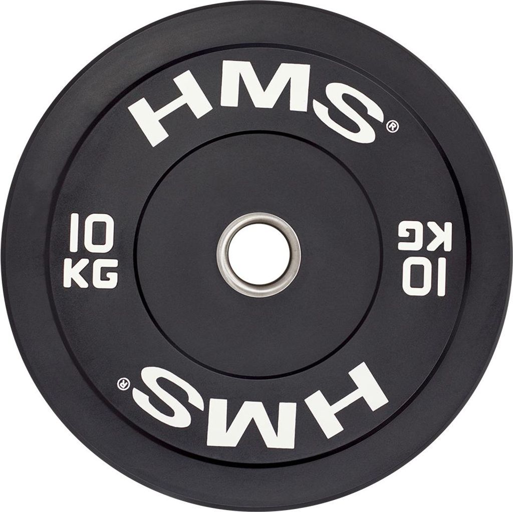 HMS BBR10 Olympische Hantelscheibe aus Gummi, 10 kg, Produktbild 