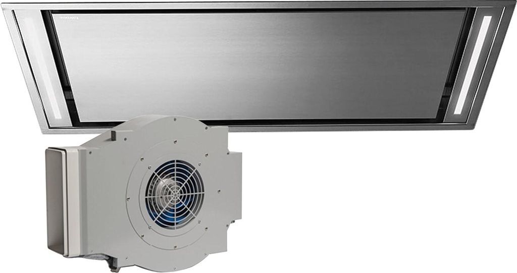 Falmec Set Stella Deckenhaube 90 cm Edelstahl + KACL.782#49F Motor flach