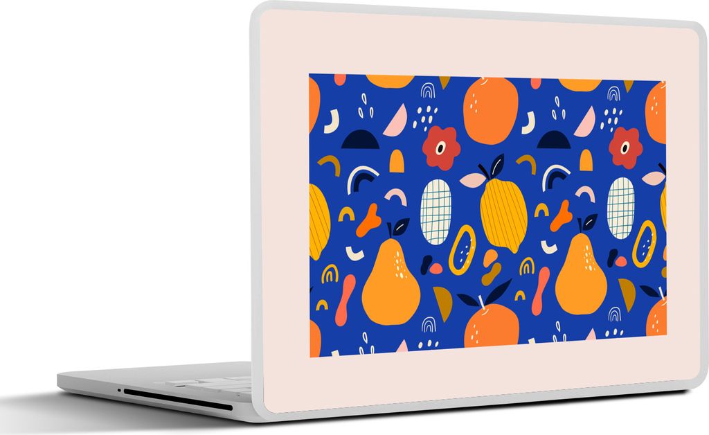 MuchoWow Laptop Aufkleber Sticker Cover Lebensmittel - Birnen - Zitrone - Obst - Pastell 25x18 cm - Laptop-Deko