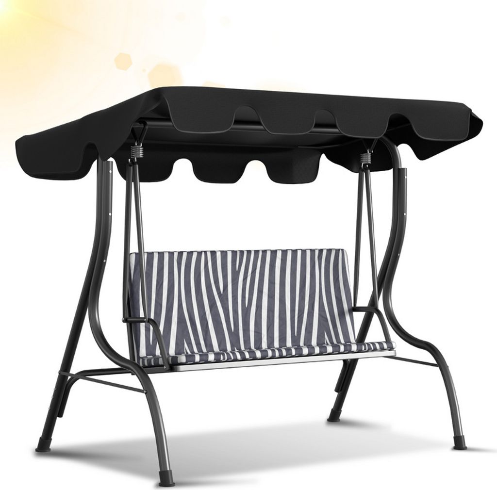 Yakimz Sonnendach ersatzdach Garten Baldachin Hollywoodschaukel Sonnenschirm Ersatzbezug UV-Schutz Plane Anthrazit 210x145cm