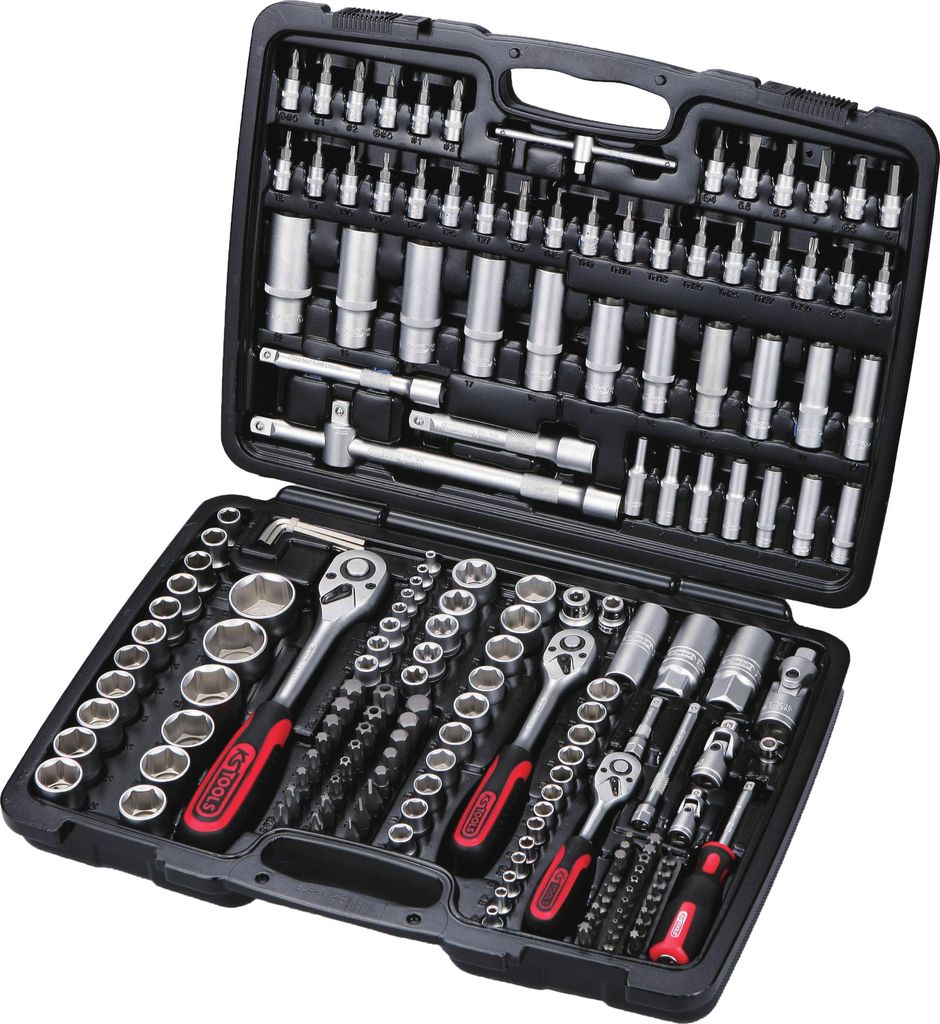 KS Tools Steckschlüssel-Satz 179 tlg. 1/4"+3/8"+1/2" Evolution Series mit Metallverschlüssen