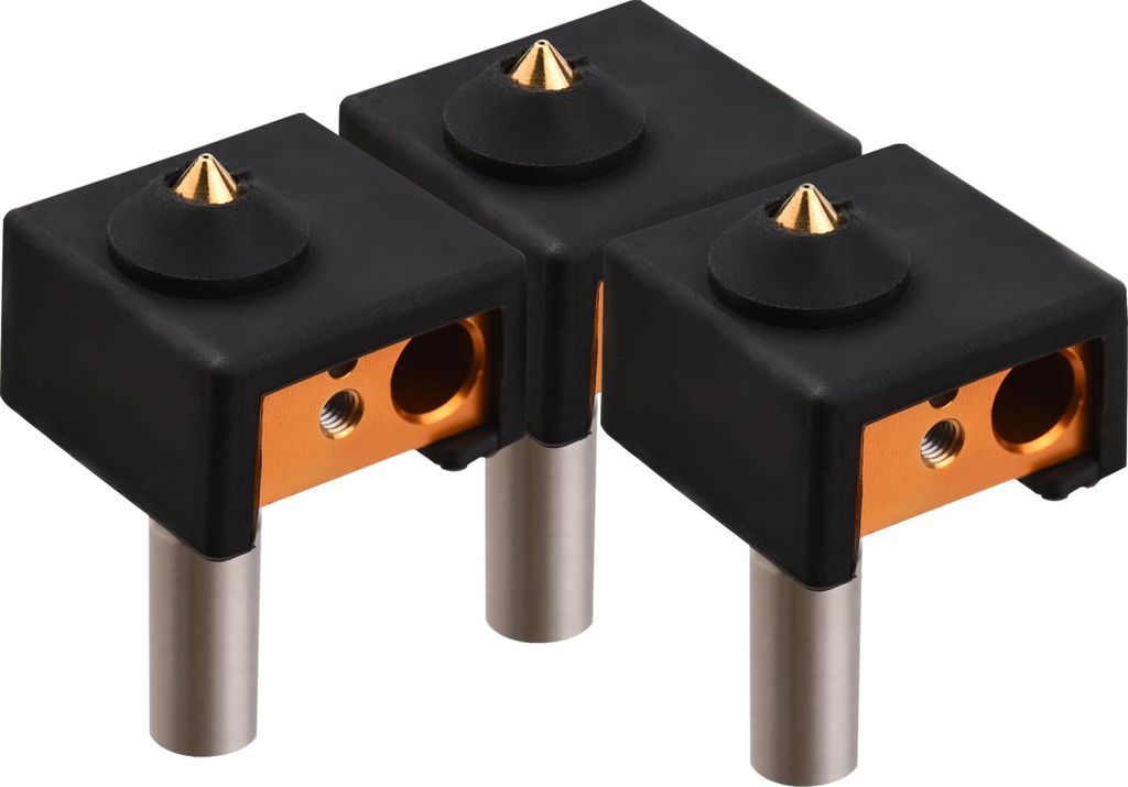 Hotend-Silikon-Sockenheizblock-Extruder-Düsen-Hals-Set mit 0,4 mm Schutzhülle für Creality CR 10/Ender 3 Series 3D-Drucker, verbesserte Teile