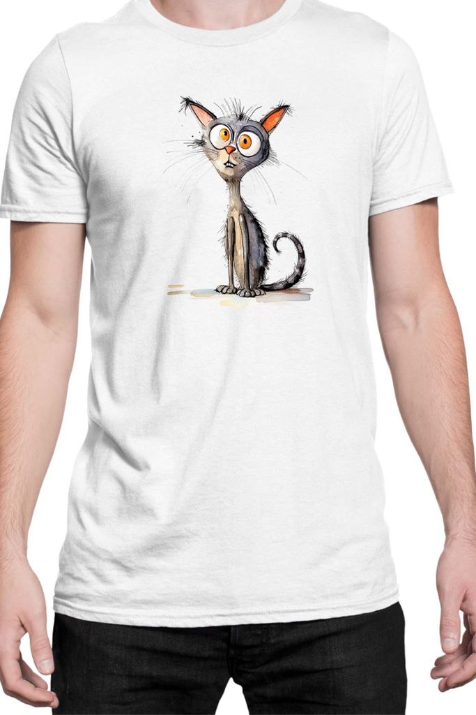 Herren T-Shirt Funny Cats Breeds Oriental Shorthair Cat, Man 3XL / Weiß