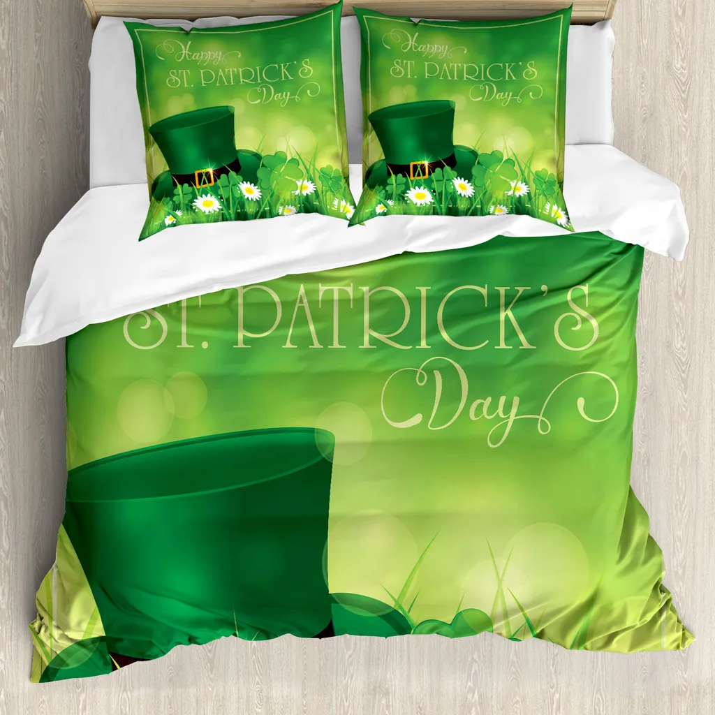Copripiumino Shamrock Verde 200x200 cm | ABAKUHAUS No-Stiro